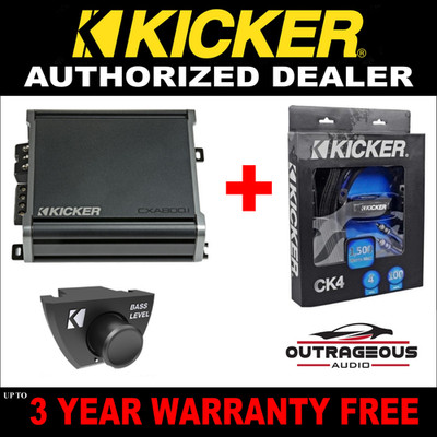 Kicker CXA800.1   800W Mono Subwoofer Amplifier + WIRE + KNOB    3 YEAR WARRANTY