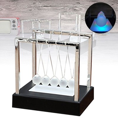 Newtons LED Light Up Ball Kinetic Energy Cradle Home Science Toys Games TL