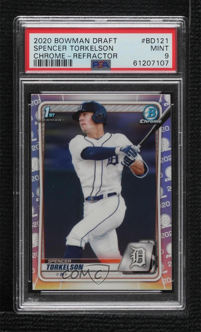 2020 Bowman Draft Chrome Refractor Spencer Torkelson #BD-121 PSA 9 MINT 01nw