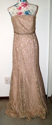 khaki rosa Abendkleid Gr.40(38) Sonia Pena