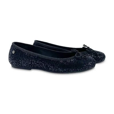 Manuela De Juan Black Cheetah Ballet Flat S2105 LYLA