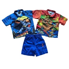 Vintage Scooby Doo Batman 3 Pc Set Boys Size 4T Shorts Plus 2 Shirts