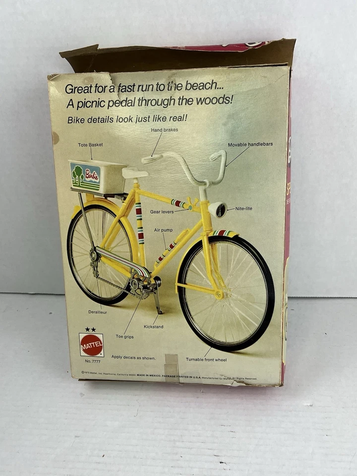Bicicleta de colección Barbie 1973 bicicleta de 10 velocidades Mattel #7777 caja original Foto 4 de 4