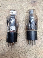 Pair Type 43 Vacuum Tube - Power Pentode for Vintage AM Radios Tested