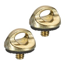 2 Pcs 1/4 Inch Thread Aluminum Alloy Camera Neck Strap Screw Holder, Gold