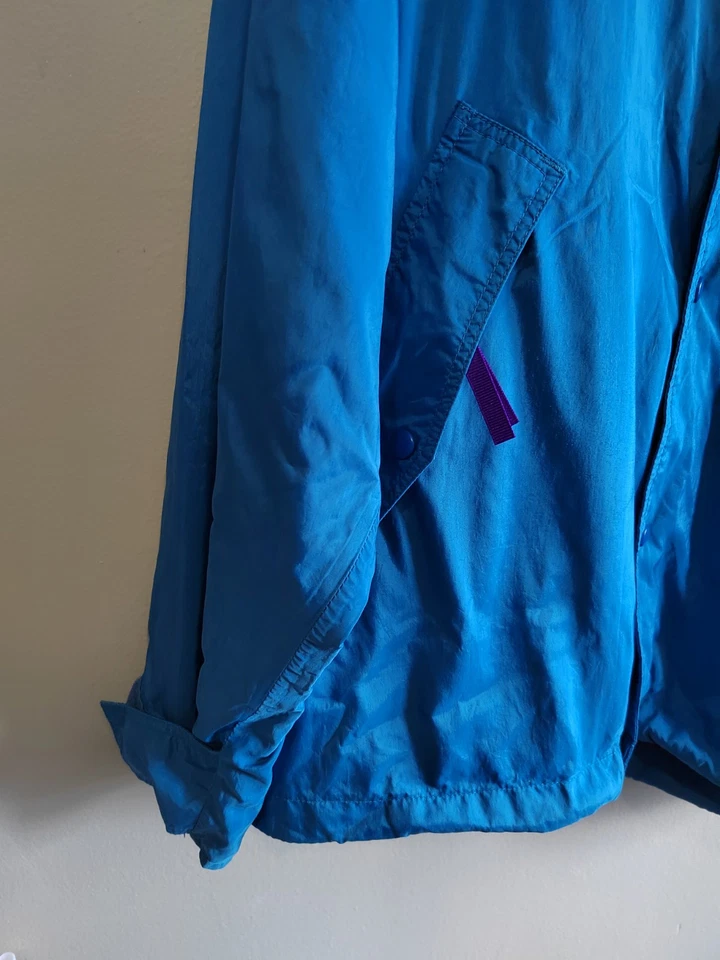 Low Alpine Jacket Medium Triple Point Ceramic Rain Coat Vintage Teal Purple GC - Image 4 of 4