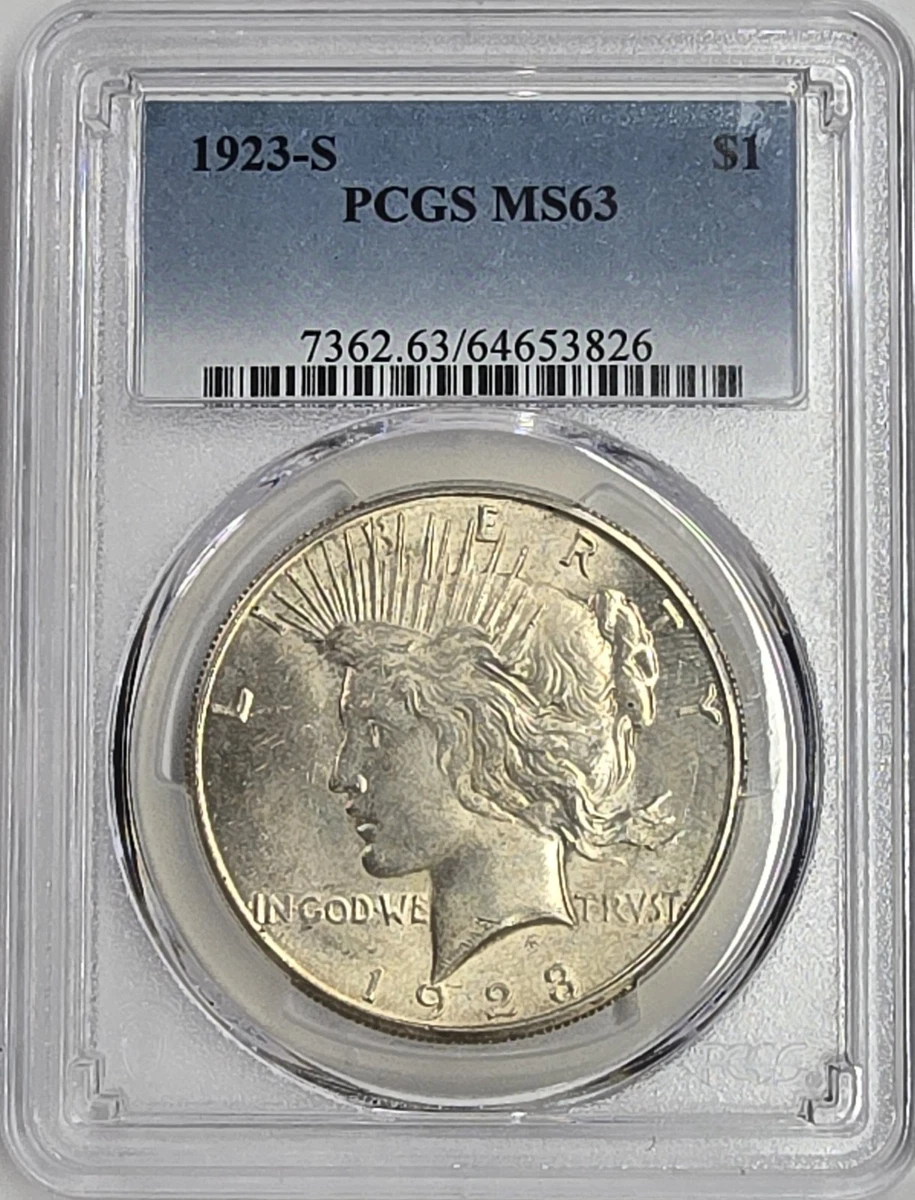 25+ MS 63 Graded 1923 Year Peace Dollars (1921-1935) for sale
