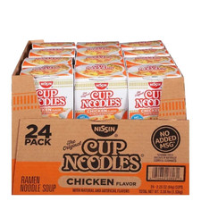 Nissin Cup Noodles Chicken Flavor 2.25 Oz – 24 Pack Instant Ramen Cups.