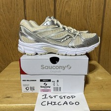 Saucony Ride Millennium Cream Silver Casual Trainer Walking S608122 Womens 8 NEW