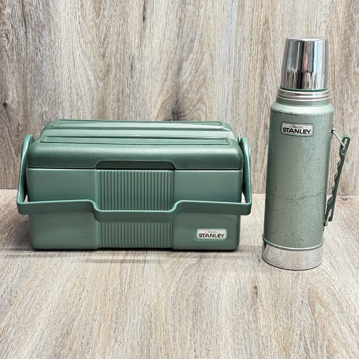 やすやす 90s Stanley Aladdin Lunch Box Cooler 37210 & Vacuum Thermos Bottle