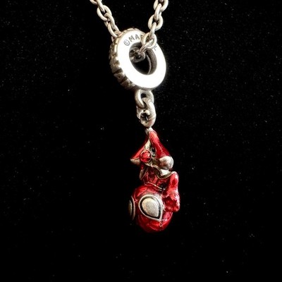 Pandora 925 Sterling Silber Zopfkette Halskette & Spiderman Dangle Charm