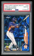 YORDAN ALVAREZ RC 2020 TOPPS CHROME SAPPHIRE ROOKIE PSA 10 #300 RC