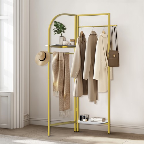 Strong Heavy Wooden/Metal Coat Garment Rack Stand Hall Tree Clothes Rails Hanger - Picture 202 of 235