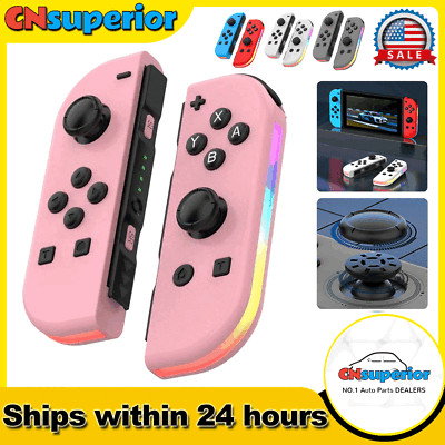 Pair of Controller Left + Right Wireless Gamepad LED For Nintendo Switch Joy-con