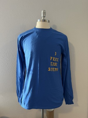 Steph Curry Long Sleeve Shirt feel like kanye kobe ye saint pablo warriors NEW