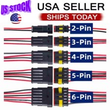 2/3/4/6-Pin Way Car Waterproof Male Female Electrical 18AWG Wire Connector Plug