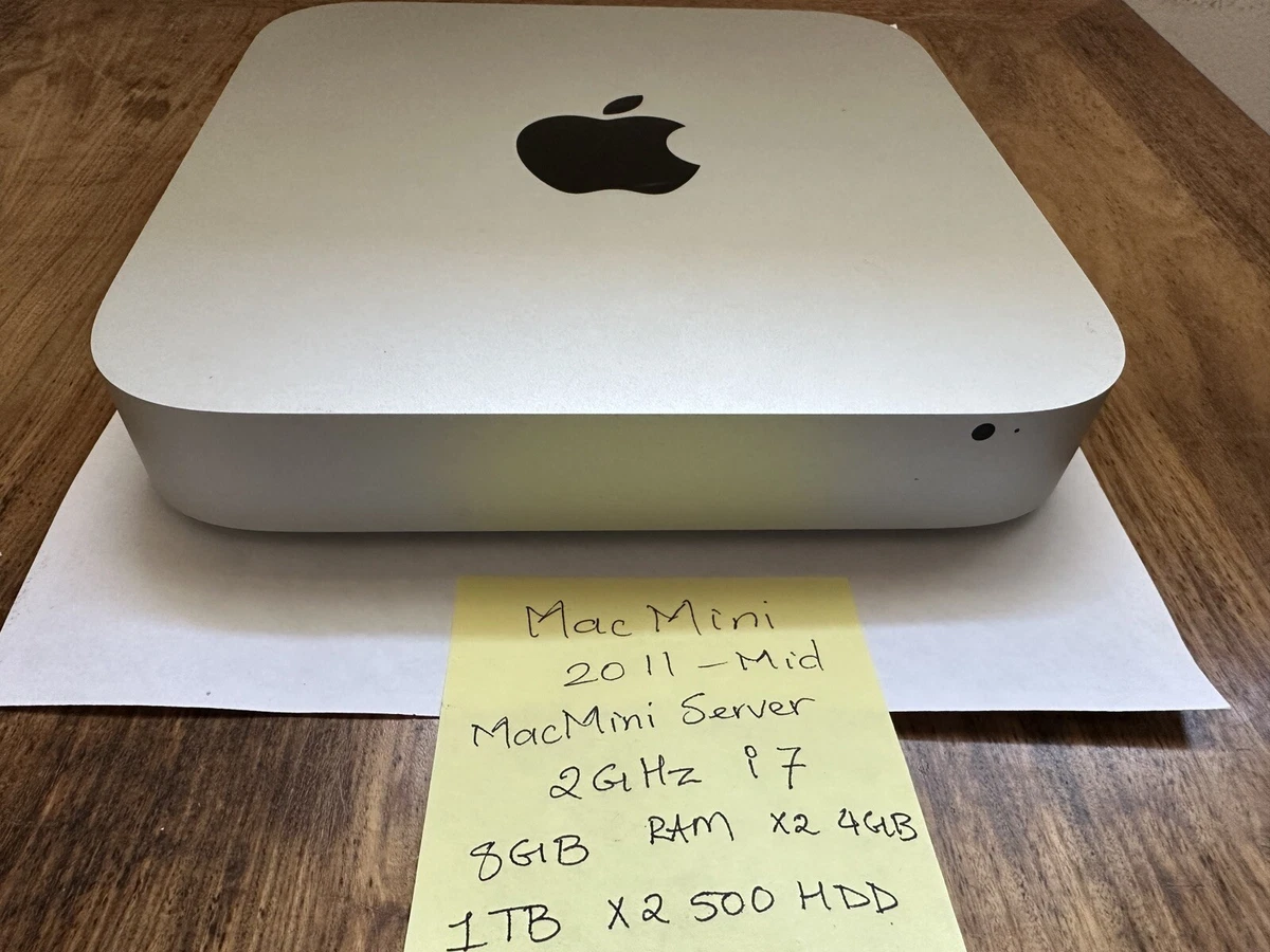 Apple Mac mini Server (Mid 2011) 2 GHz intel i7 8 GB 2x500GB HDD