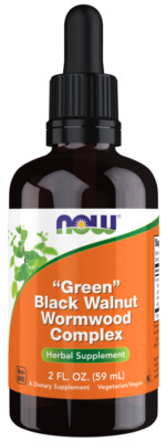 NOW Foods Grün Schwarz Walnuss Wermut Komplex 59ML Verdauung Gesundheit & Wohlbefinden