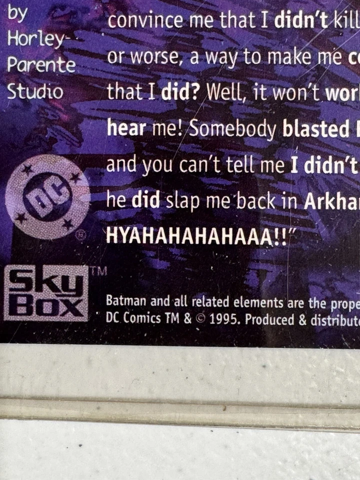 Skybox Batman Master Series 1995 Master Villains The Joker #10 casi como nuevo Foto 3 de 3