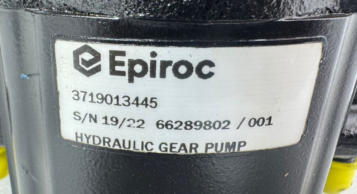 EPIROC 3719013445 HYDRAULIC GEAR PUMP S/N 19/22 66289802