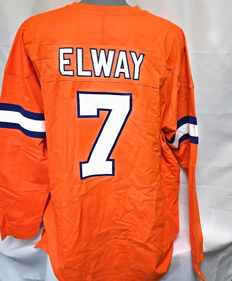 Mens Mitchell & Ness Denver Broncos John Elway Big & Tall Long Sleeve Shirt