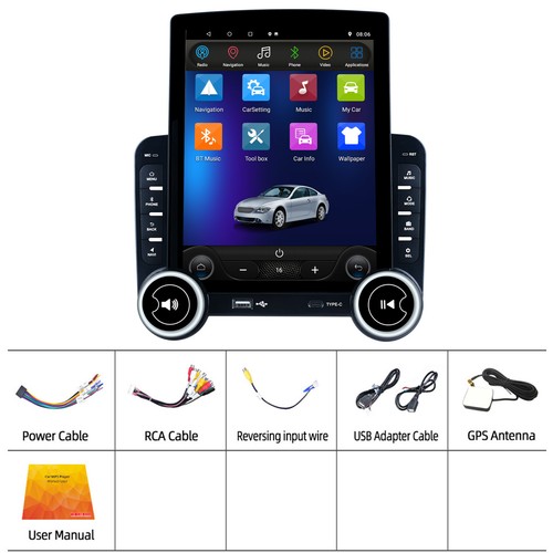 2 DIN Android 13 Car Player 2+32G Vertical Screen Apple CarPlay Auto Stereo Navi - Picture 19 of 20