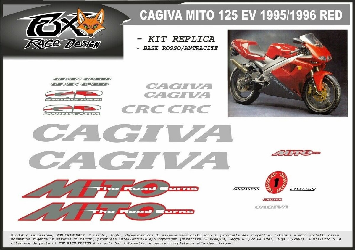 Autocollant Vintage Cagiva Années 80 - Sticker D'origine Italie Pour Moto Et Tuning