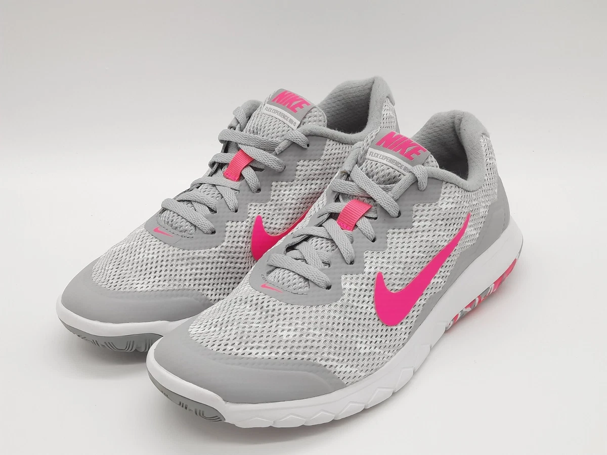 Nike Flex Experience RN4 Womens Size 6.5 Running Shoes Gray Pink 749177 102