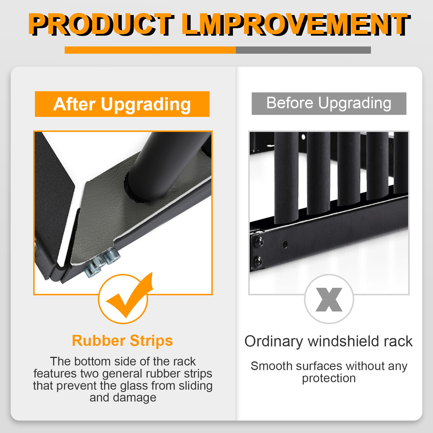 Windshield Rack 5 Lite, 5-Lite Auto Glass Cargo Rack W/ Protection Pad