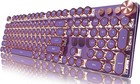 EWEADN Typewriter Style Mechanical Gaming Keyboard,104 Keys Backlit LED Keyboard