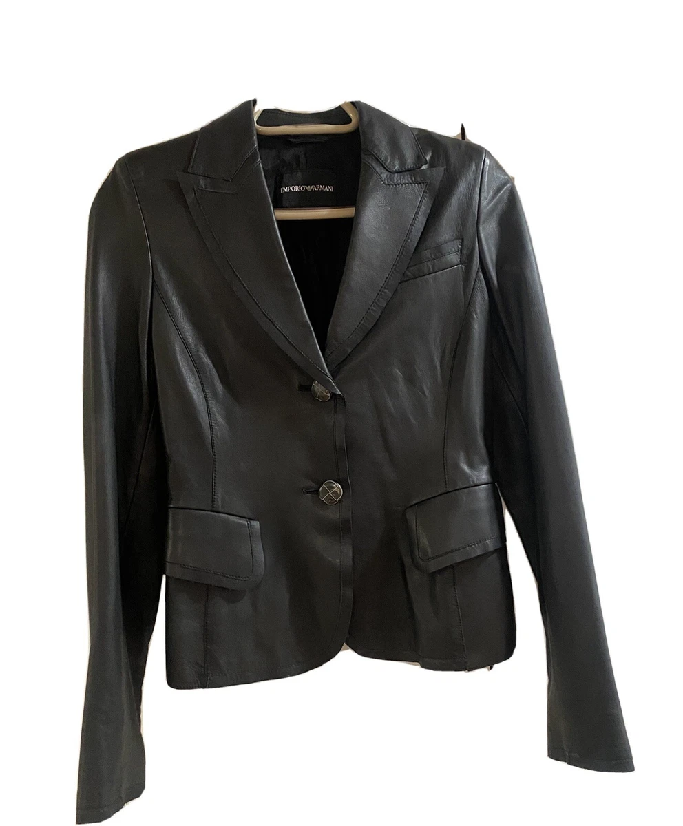 Armani ladies hotsell leather jacket