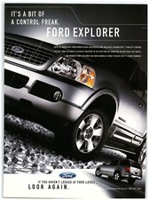 2004 Ford Explorer Print Ad, SUV Silver BF Goodrich Tires Marbles Control Freak