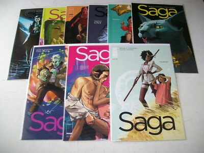 Saga #14 15 16 18-24 1st print unread lot of 10 NM Image 2013 Vaughan Staples