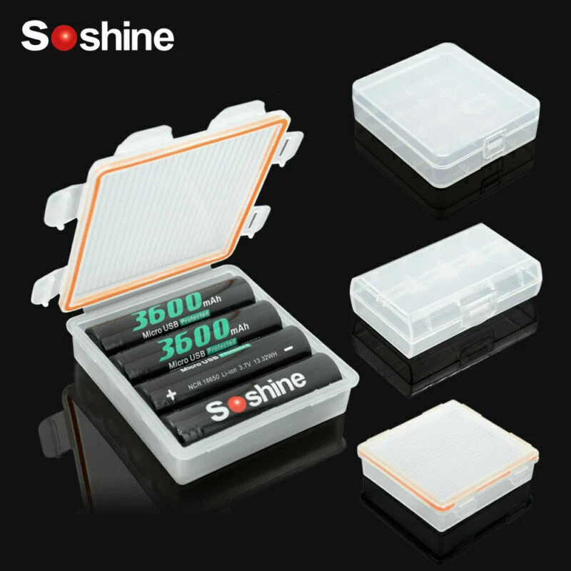 1Pcs With Hook Battery 18650 Soshine Case Storage Plastic Box For 18650 Cells - Image 2 of 4