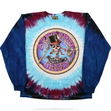 GRATEFUL DEAD-QUEEN OF SPADES-TIE DYE LONG SLEEVE-2 SDD T-SHIRT M-L-XL-2X Garcia