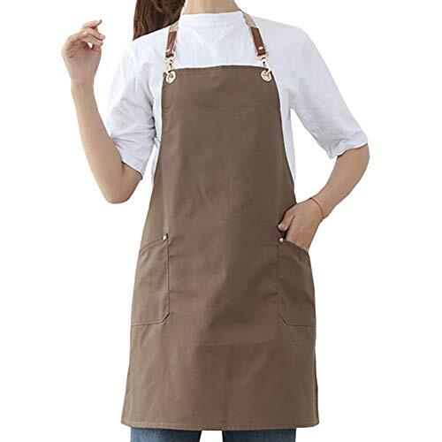 Watwass Grembiule da Cucina Donna Marrone Cottura Barbecue Grembiule (w7T) - Foto 1 di 1