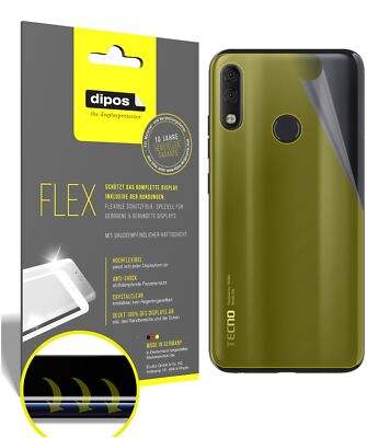 3x Tecno Camon 11 Pro Rückseite Schutzfolie Folie, 100% Displayabdeckung, dipos