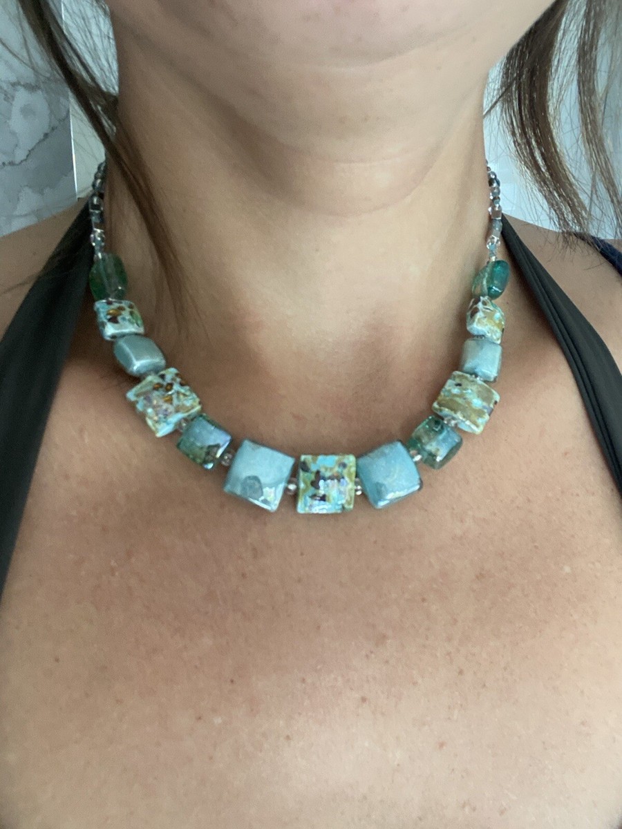 Collier ANTICA MURRINA VENEZIA - Bleu Scintillant En Verre De Murano