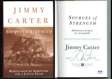 Jimmy Carter President SIGNED Sources of Strength HC 1st Ed PSA/DNA AUTOGRAPHED