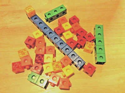 Learning Manipulative- Linking Cubes Counting Blocks-Assorted Colors-100pcs.