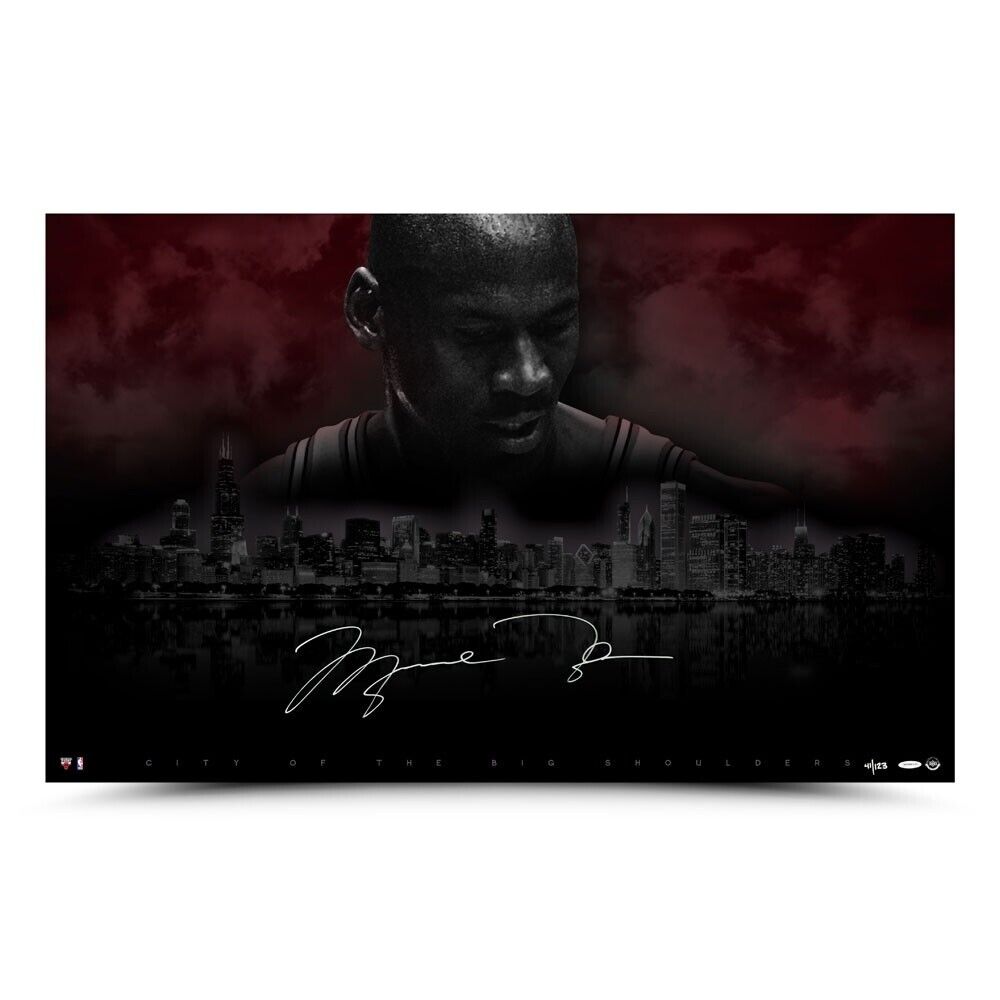 Michael Jordan Autographed Signed 25X40 Photo "City Of Big Shoulders" Bulls /123 UDA