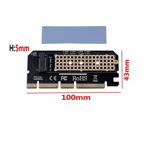 Pro M.2 NVMe SSD M.2 To PCIE 3.0 X16 X4 Adapter M Key Interface Card Full-Speed - Afbeelding 7 van 12