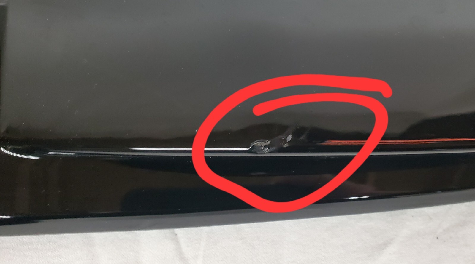 OEM 2018-2022 AUDI R8 GLOSS BLACK FACELIFT FRONT BUMPER RIGHT SIDE SPLITTER 