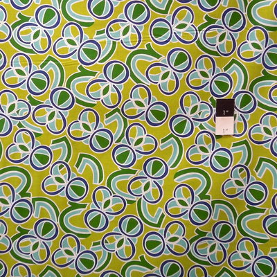Mark Cesarik PWMC019 Cosmic Burst Radio Waves Green Fabric By The Yard 