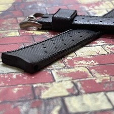 10 Sold Swiss SUB 18mm divers watch band thick rubber 1960s NOS dive strap