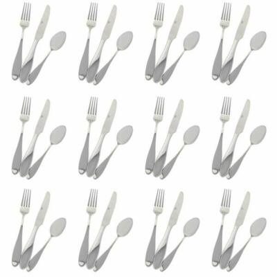 Mikasa, 36 Pc Hamilton 18/10 Stainless Steel Flatware Set | Wood