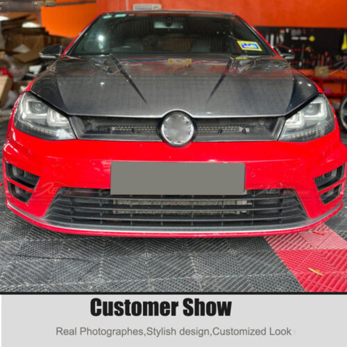 For VW Golf 7 MK7 VII GTI R 14-17 Dry Carbon Front Bumper Grille Hood Grill Trim - Picture 11 of 13