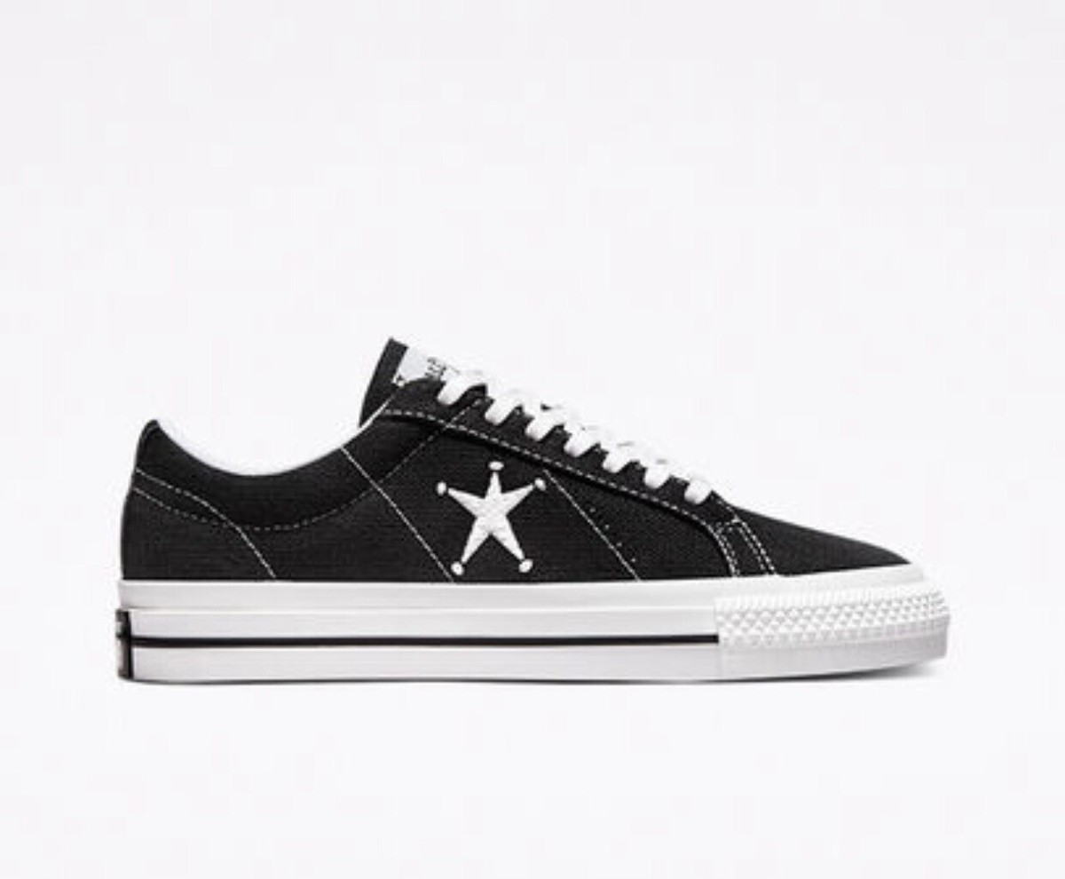 Converse x Stussy One Star Low Limited Edition Black/White UK12