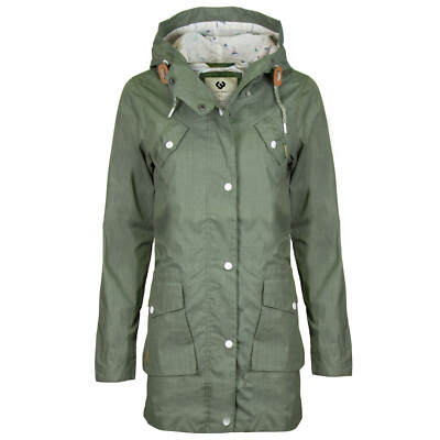 Ragwear Damen Übergangs Jacke dünn leicht Kurzmantel Parka Kapuze
