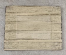 Hand-painted,rustic distressed wooden Beadboard picture frame Holds 4  x6  Yellow